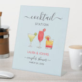 Cocktail gemengde drinken Cocktail station Douche Reclamebord Met Voetstuk (Insitu)