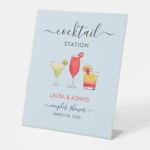 Cocktail gemengde drinken Cocktail station Douche Reclamebord Met Voetstuk