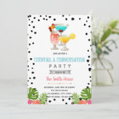 Cocktail gesprekspartner-uitnodiging kaart (Staand voorkant)