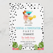 Cocktail gesprekspartner-uitnodiging kaart (Voorkant / Achterkant)