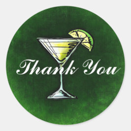 Cocktail Gin en tonic Bedankt Ronde Sticker