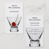 Cocktail Glass Cherry Professional Bartender Visitekaartje (Voorkant / Achterkant)