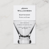 Cocktail Glass Cherry Professional Bartender Visitekaartje (Achterkant)