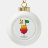 COCKTAIL GLASS KERAMISCHE BAL ORNAMENT (Voorkant)