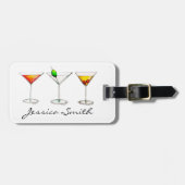 Cocktail Glass Mixed Drink Martini Cosmo Manhattan Bagagelabel (Voorkant horizontaal)