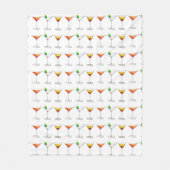 Cocktail Glass Mixed Drink Martini Cosmo Manhattan Fleece Deken (Voorkant)