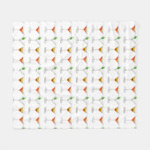 Cocktail Glass Mixed Drink Martini Cosmo Manhattan Fleece Deken (Voorkant (Horizontaal))