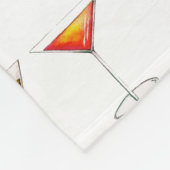 Cocktail Glass Mixed Drink Martini Cosmo Manhattan Fleece Deken (Hoek)