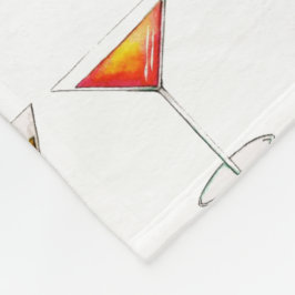 Cocktail Glass Mixed Drink Martini Cosmo Manhattan Fleece Deken