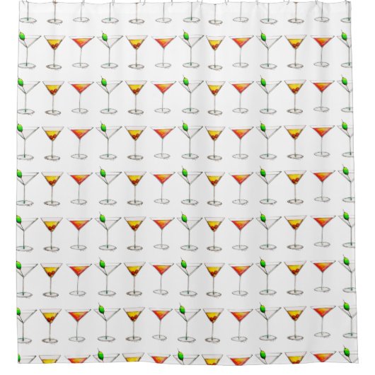 Cocktail Glass Mixed Drink Martini Cosmopolitan Douchegordijn (Voorkant)