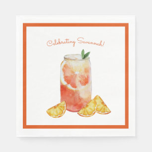 Cocktail Glass Vrijgezellenfeest Verjaardagspapier Servet