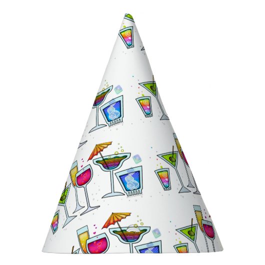 COCKTAIL GLASSEN FEESTHOEDJES (Rechts)