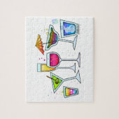 COCKTAIL GLASSEN PUZZZLE OF PUZZLE GIFT TIN LEGPUZZEL (Verticaal)