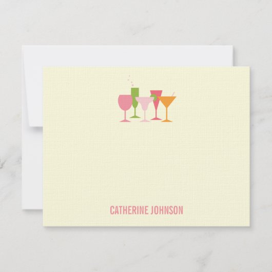 Cocktail Glasses - Bedankt voor je kaarten (Voorkant)