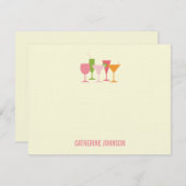 Cocktail Glasses - Bedankt voor je kaarten (Voorkant / Achterkant)