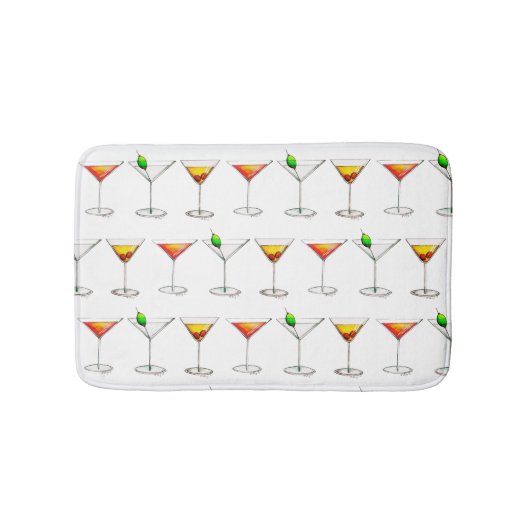 Cocktail Glasses Mixed Bar Drinken Martini Cosmo Badmat (Voorkant)