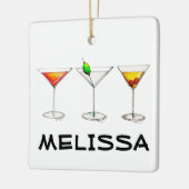 Cocktail Glasses Mixed Bar Drinken Martini Cosmo Keramisch Ornament (Links)