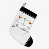 Cocktail Glasses Mixed Bar Drinken Martini Cosmo Kleine Kerstsok (Voorkant (Hangend))