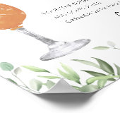 Cocktail Greenery Momosa Baby shower Bar Sign Poster (Hoek)