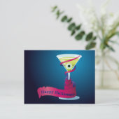 Cocktail Happy Halloween briefkaart (Staand voorkant)