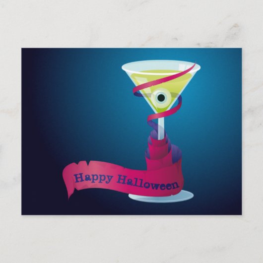 Cocktail Happy Halloween briefkaart (Voorkant)