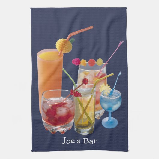 Cocktail Happy Hour Handdoek (Verticaal)