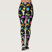 Cocktail Happy Hour Party Time Patroon Leggings (Achterkant)