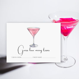 Cocktail - Hoeveel kussen bruidsspel Informatiekaartje