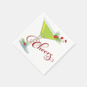 Cocktail Holiday Christmas Party Papieren servette Servet (Hoek)