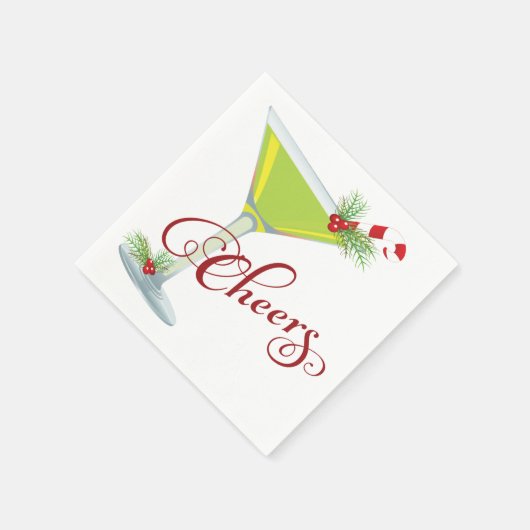 Cocktail Holiday Christmas Party Papieren servette Servet (Hoek)