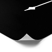 Cocktail Hour Elegant Calligraphy Trouwzwart Poster (Hoek)