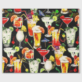 Cocktail Hour in de tropen Cadeaupapier (Vlak)