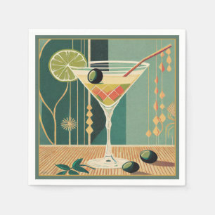 Cocktail Hour Martini Mid Century Design Servet