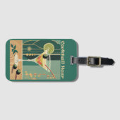 Cocktail Hour Mid Century Modern Martini Bagagelabel (Voorkant (horizontaal))