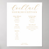 Cocktail Hour Receptie Drink Menu Poster (Voorkant)