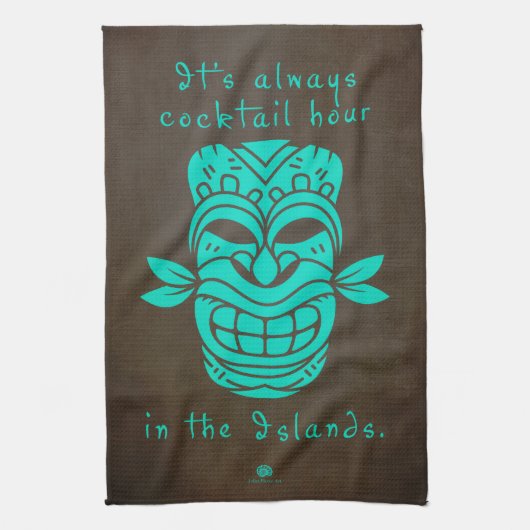 Cocktail Hour Tiki Towel Theedoek (Verticaal)