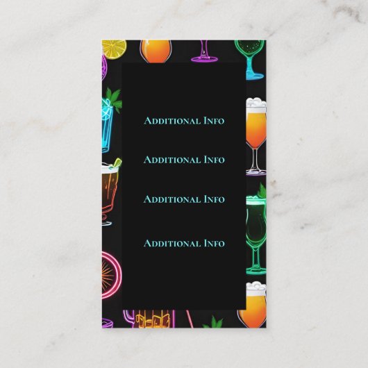 Cocktail Hour Visitekaartje (Achterkant)