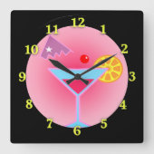 Cocktail Hour Wall klok (Voorkant)