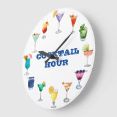 Cocktail Hour Waterverf Drink martini Grote Klok (Hoek)