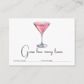 Cocktail - How many kisses bridal game Informatiekaartje (Voorkant)