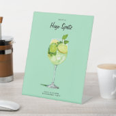 Cocktail Hugo Spritz Verlovingsfeest Reclamebord Met Voetstuk (Insitu)