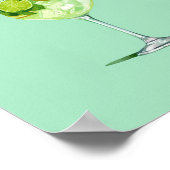 Cocktail Hugo Spritz Verlovingsfeestbord Poster (Hoek)