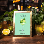 Cocktail Hugo Spritz Verlovingsfeestbord Poster