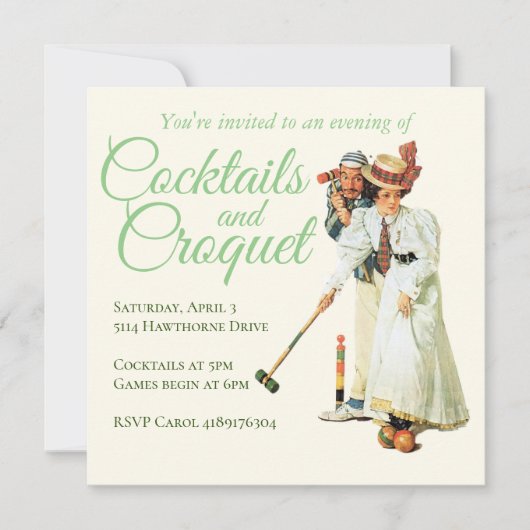 Cocktail Invitation Kaart (Voorkant)