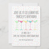 Cocktail Invitations, Confetti and Martini's Kaart (Voorkant)