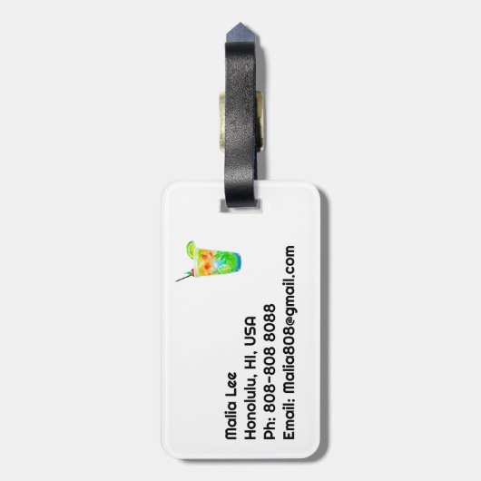 cocktail juichen bagagelabel (Achterkant verticaal)