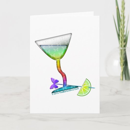 COCKTAIL KAARTEN - VLINDER MARTINI (Voorkant)