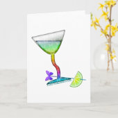 COCKTAIL KAARTEN - VLINDER MARTINI (Gele Bloem)