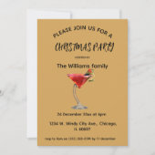 Cocktail Kerstuitnodiging Kaart (Voorkant)