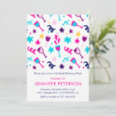 Cocktail Kerstuitnodigingen Modern Roze Kaart (Staand voorkant)